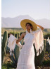 Halter Neck Ivory Lace Tulle Keyhole Back Wedding Dress